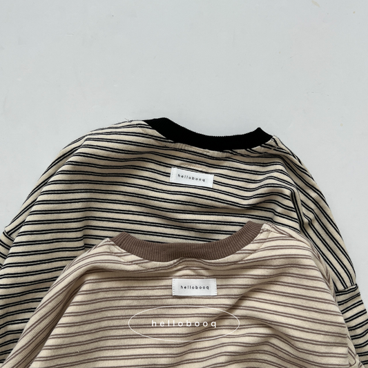 【 original 】back tag stripe top