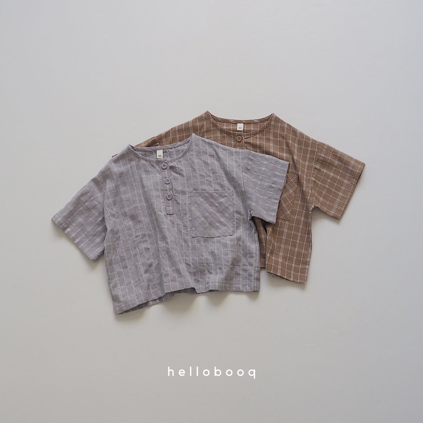 plaid henry tee