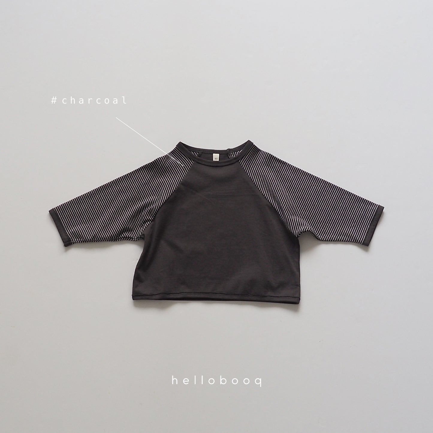 narrow border raglan long tee
