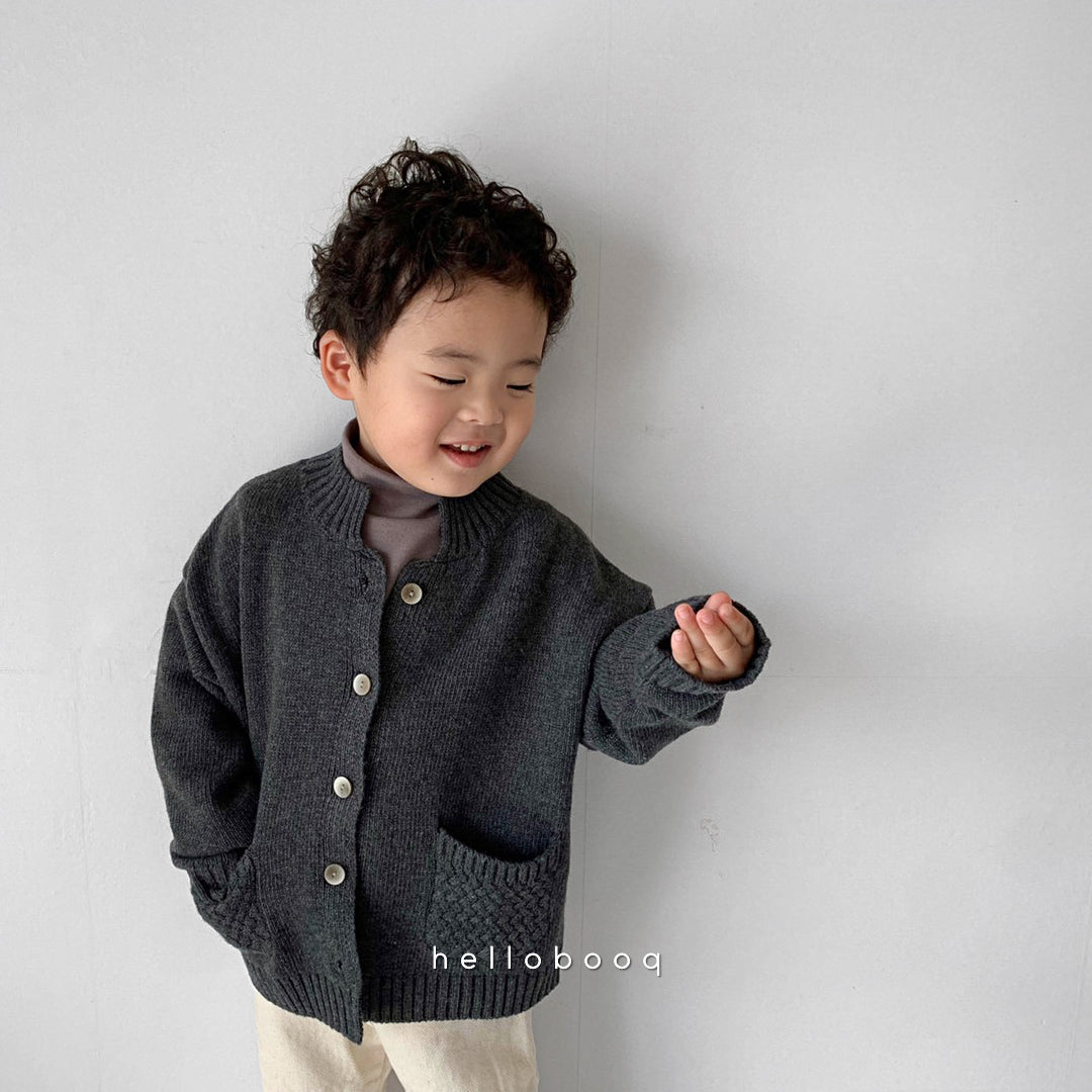 stand collar cardigan