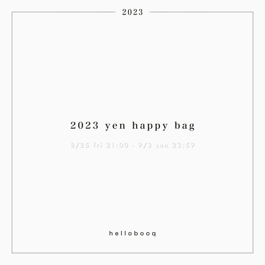 2023yen happy bag / 2023 summer