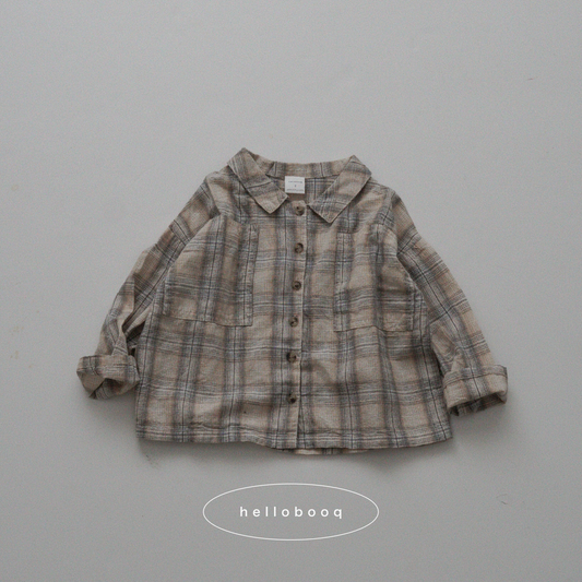 【 original 】soften check shirt