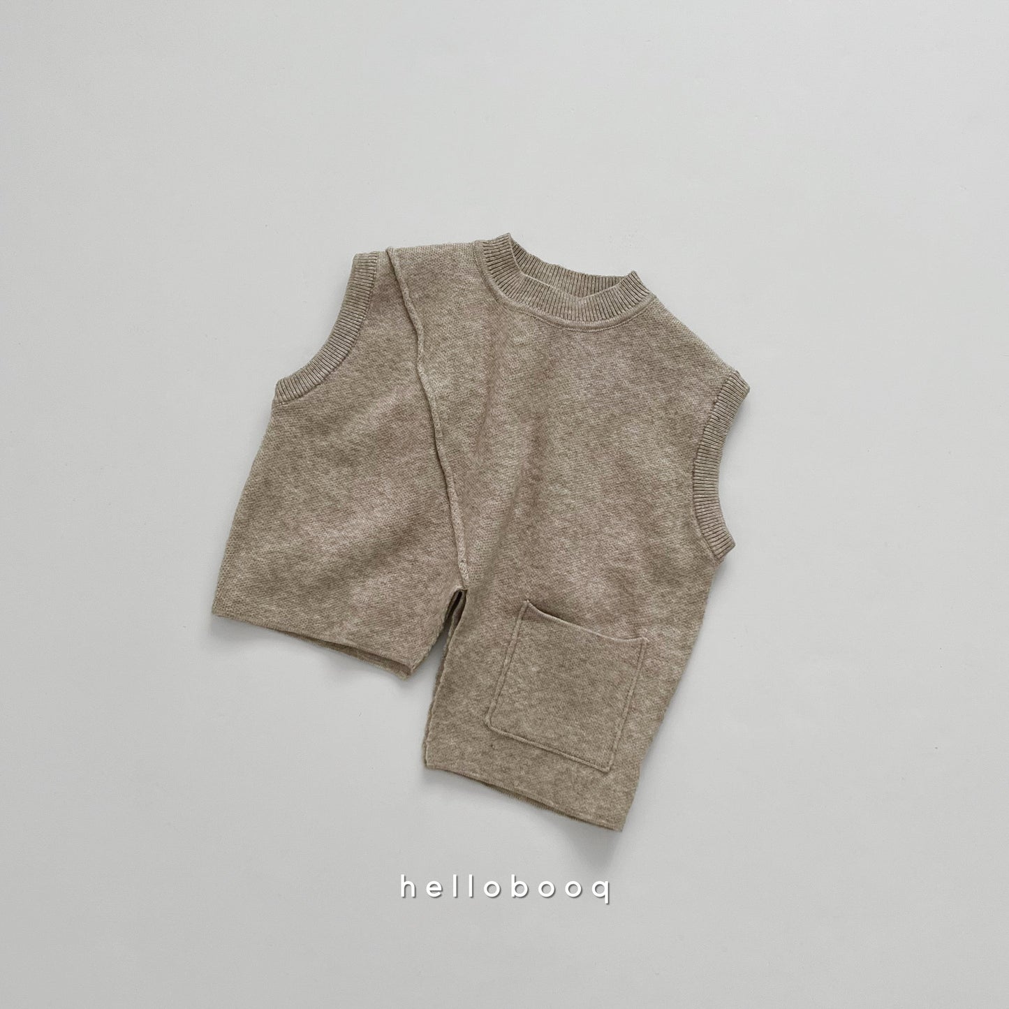 asymmetry knit vest