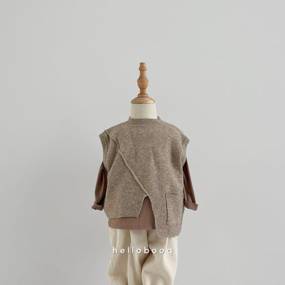 asymmetry knit vest